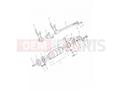 Gear Selectors drum - Triumph TIGER 885i 71699 > 124105 2000