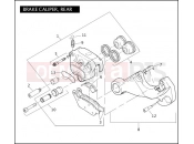 Harley-Davidson 2011 CVO/CUSTOM CVO SOFTAIL CONVERTIBLE  - FLSTSE2 BRAKE CALIPER, REAR