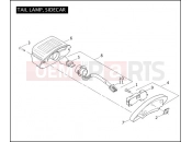 HARLEY-DAVIDSON STANDARD SIDECAR  - TLE TAIL LAMP, SIDECAR
