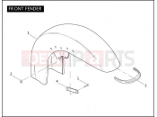 Harley-Davidson 2010 CVO/CUSTOM CVO ULTRA CLASSIC  - FLHTCUSE5 FRONT FENDER