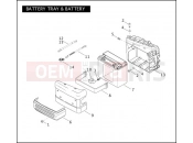 HARLEY-DAVIDSON DYNA WIDE GLIDE  - FXDWG BATTERY TRAY & BATTERY