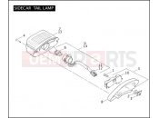 Harley-Davidson 2009 SIDECAR FLHTC SIDECAR  - SIDECAR FOR FLHTC SIDECAR TAIL LAMP