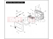 Harley-Davidson 2008 CVO/CUSTOM CVO DYNA  - FXDSE2 BATTERY TRAY & BATTERY