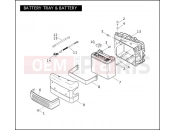 Harley-Davidson 2008 DYNA DYNA WIDE GLIDE 105TH ANV  - FXDWG ANV BATTERY TRAY & BATTERY