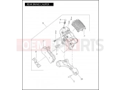 Harley-Davidson 2008 VRSC VRSCAW W/ABS  - VRSCAWA 105 REAR BRAKE CALIPER