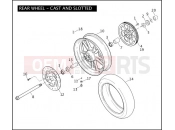 Harley-Davidson 2007 DYNA DYNA SUPER GLIDE CUSTOM  - FXDC REAR WHEEL - CAST