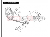HARLEY-DAVIDSON VRSCX SCREAMIN' EAGLE V-ROD  - VRSCX BELT & SPROCKETS