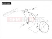 HEADLAMP - Harley-Davidson CVO VR DESTROYER - VRXSE 2006