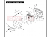 Harley-Davidson 2006 DYNA DYNA WIDE GLIDE  - FXDWGI BATTERY TRAY & BATTERY