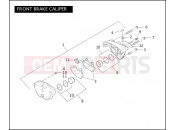 Harley-Davidson 2006 SOFTAIL NIGHT TRAIN  - FXSTBI FRONT BRAKE CALIPER