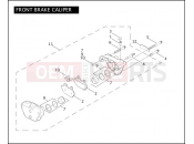 FRONT BRAKE CALIPER - Harley-Davidson CVO FAT BOY - FLSTFSE 2005