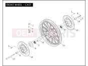 Harley-Davidson 2005 DYNA DYNA SUPER GLIDE CUSTOM  - FXDCI FRONT WHEEL - CAST