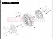 Harley-Davidson 2005 DYNA DYNA LOW RIDER  - FXDLI REAR WHEEL - CAST