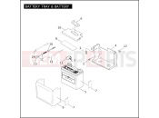 Harley-Davidson 2004 DYNA DYNA SUPER GLIDE  - FXD BATTERY TRAY & BATTERY