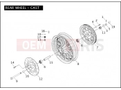 Harley-Davidson 2004 DYNA DYNA SUPER GLIDE  - FXD REAR WHEEL - CAST