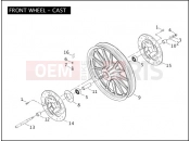 Harley-Davidson 2004 DYNA DYNA WIDE GLIDE  - FXDWGI FRONT WHEEL - CAST