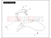 Harley-Davidson 2004 VRSC VRSCA V-ROD 98  - VRSCA 98 FRONT FENDER