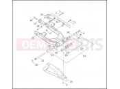REAR FORK, DEBRIS DEFLECTOR & BELT GUARD - Harley-Davidson DYNA SUPER GLIDE T-SPORT - FXDXT 2003
