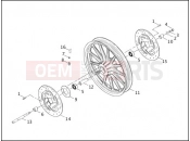 Harley-Davidson 2001 DYNA DYNA LOW RIDER  - FXDL FRONT WHEEL - CAST