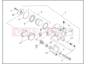 FRONT BRAKE CALIPER - Harley-Davidson DYNA WIDE GLIDE - FXDWG 1993