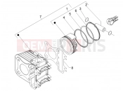 PIAGGIO Fly 150 (LBMM57) Cylinder-piston-wrist pin unit