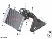 BMW Motorrad BMW 2020 C models C 400 X (0C09, 0C19) Radiator | Radiator