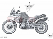 Stick-on label | Stick-on label - BMW Motorrad F 850 GS (0B09, 0B19) 2022