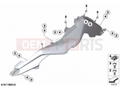 BMW Motorrad BMW 2021 F models F 850 GS (0B39) Fairing side sections | Fairing side sections