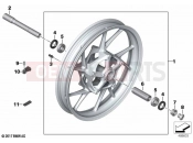 Cast rim, front | Cast rim, front - BMW Motorrad F 900 R (0K11, 0K13) 2023