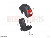 BMW Motorrad BMW 2020 F models F 900 R (0K11, 0K13) Multifunction switch right, button black | Multifunction switch right, button black