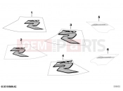 BMW Motorrad BMW 2022 F models F 900 R A2 (0K31) Decorative tape | Decorative tape