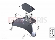 BMW Motorrad BMW 2021 K models K 1600 Bagger 22 (0F61, 0F63) Backrest pad with backrest | Backrest pad with backrest
