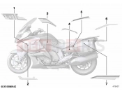 Stick-on label | Stick-on label - BMW Motorrad K 1600 GT 17 (0F01, 0F11) 2021