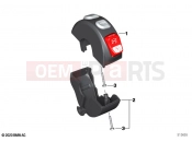 Multifunction switch right button grey | Multifunction switch right button grey - BMW Motorrad K 1600 GT 17 (0F01, 0F11) 2021