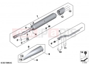 BMW Motorrad BMW 2021 R models R 18 B (0L31, 0L33) Rear silencer | Rear silencer