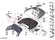 Topcase lid | Topcase lid - BMW Motorrad R 18 Transcont. (0L41, 0L43) 2021