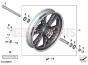 Cast rim, front 2 | Cast rim, front 2 - BMW Motorrad R 18 Transcont. (0L41, 0L43) 2021