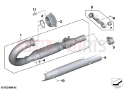 Manifold with front silencer | Manifold with front silencer - BMW Motorrad R 18 Transcont. (0L41, 0L43) 2021