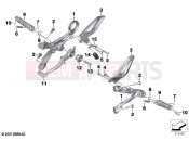 Footrest, front | Footrest, front - BMW Motorrad S 1000 RR 19 (0E21, 0E23) 2020