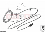 Rotational-speed sensor, rear | Rotational-speed sensor, rear - BMW Motorrad S 1000 RR 21 (0E61, 0E63) 2023