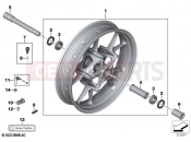 Cast rim, front | Cast rim, front - BMW Motorrad S 1000 RR 21 (0E61, 0E63) 2023