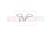TRIUMPH THUNDERBIRD Teardrop Style Mirrors Kit, Drilled