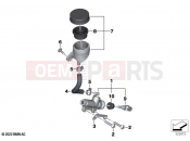 Rear brake master cylinder w container - BMW Motorrad M 1000 R (0E81, 0E83) 2024