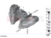 LED headlight - BMW Motorrad M 1000 XR (0E91, 0E93) 2024