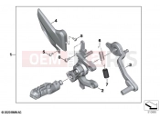 Footrest system, right  2 - BMW Motorrad M 1000 XR (0E91, 0E93) 2024