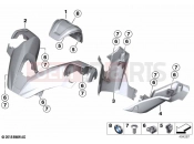 BMW Motorrad BMW 2019 C models C 400 GT (0C06, 0C16) Handlebar fairing | Handlebar fairing
