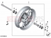 BMW Motorrad BMW 2019 C models C 400 GT (0C06, 0C16) Front wheel | Front wheel
