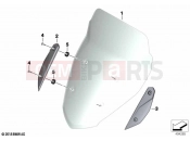BMW Motorrad BMW 2019 C models C 400 GT (0C06, 0C16) Windshield / mounting | Windshield / mounting