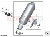 BMW Motorrad BMW 2024 S models S 1000 R (0E51, 0E53) Rear silencer