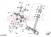 BMW Motorrad BMW 2024 S models S 1000 R (0E51, 0E53) Fork bridge, bottom / top